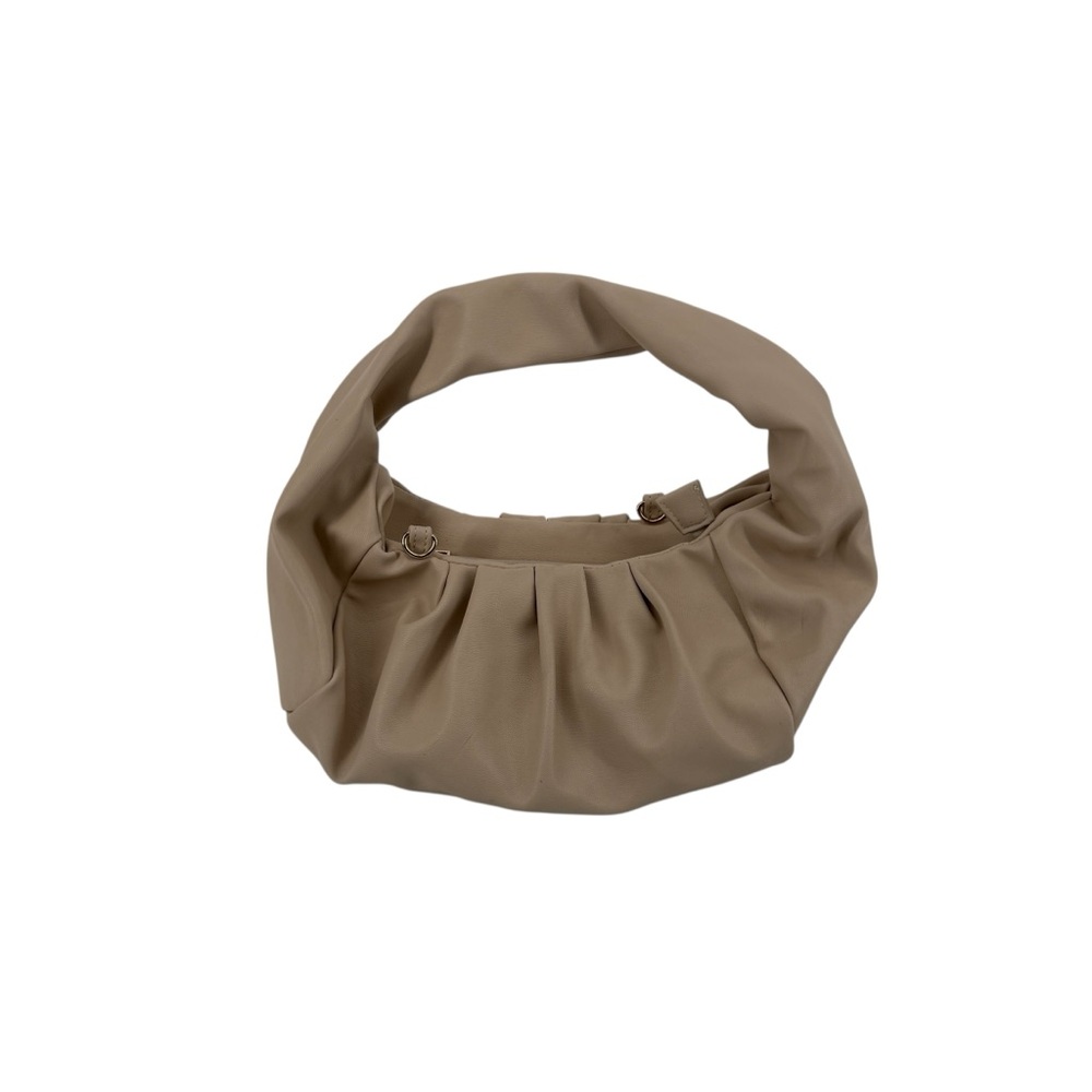 Chic Y2K Ivory Ruched Shoulder Hand Bag Purse